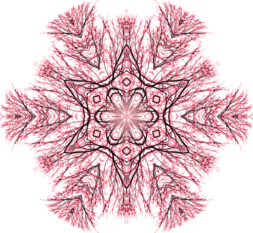 Kara's Treetop Snowflake 05 red, .png