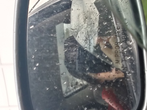 a mirror, old photo by mwic