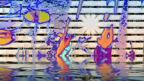 Abstract Landscape 01, Made from coruscate's bollards and birds.